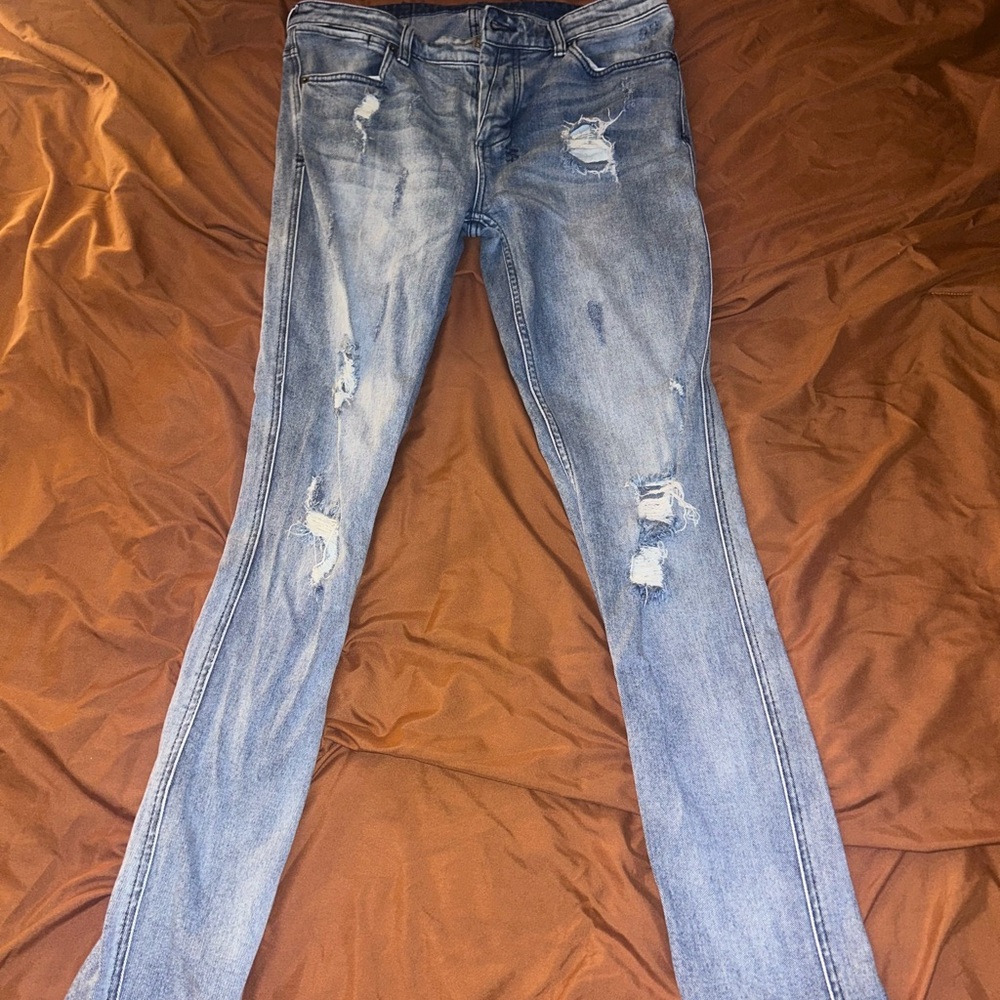 Ksubi van winkle Blue Skinny Distressed Jeans